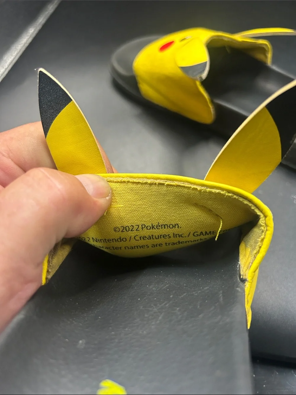 Pokemon Yellow Pikachu Slide Sandals with Ear Accents